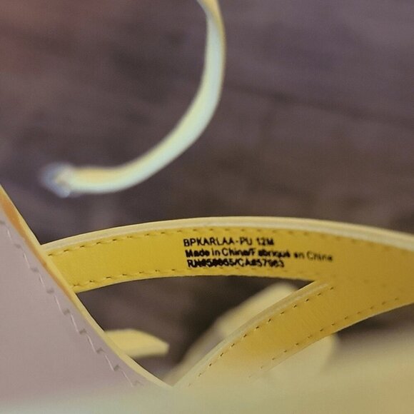 BP Yellow Strappy Shoes Size 12M New In Box 3" heel - Picture 5 of 9
